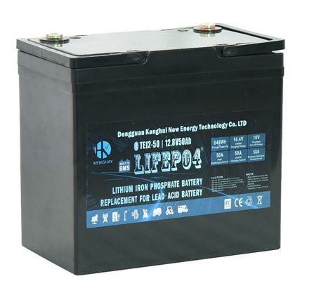 25.5kg Lifepo4 UPS แบตเตอรี่ความดัน 12V ปัจจุบันการชาร์จสูงสุด 50A 500Ah