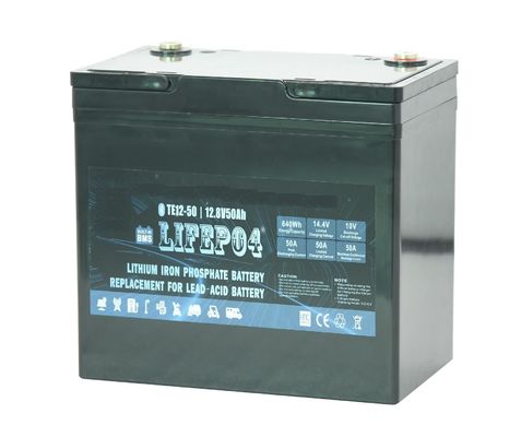 แบตเตอรี่สำรองแบบพกพา ABS แบตเตอรี่ลิเธียม Lifepo4 12v 50ah