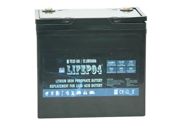 แบตเตอรี่สำรองแบบพกพา ABS แบตเตอรี่ลิเธียม Lifepo4 12v 50ah