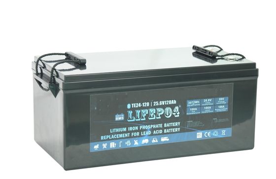 แบตเตอรี่ลิเธียมแบบพกพา 24V 100AH ​​Lifep04 สำหรับพลังงานสำรอง