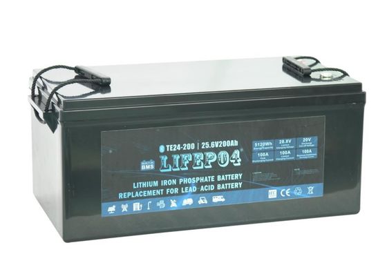 24V 120AH Lifepo4 แบบพกพาแบตเตอรี่ ABS Li Fe ฟอสเฟตแบตเตอรี่