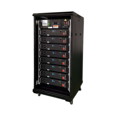 ชั้นวางแบตเตอรี่ 51.2V 100AH ​​สำหรับระบบพลังงานแสงอาทิตย์ 4800wh ระบบชั้นวางแบตเตอรี่